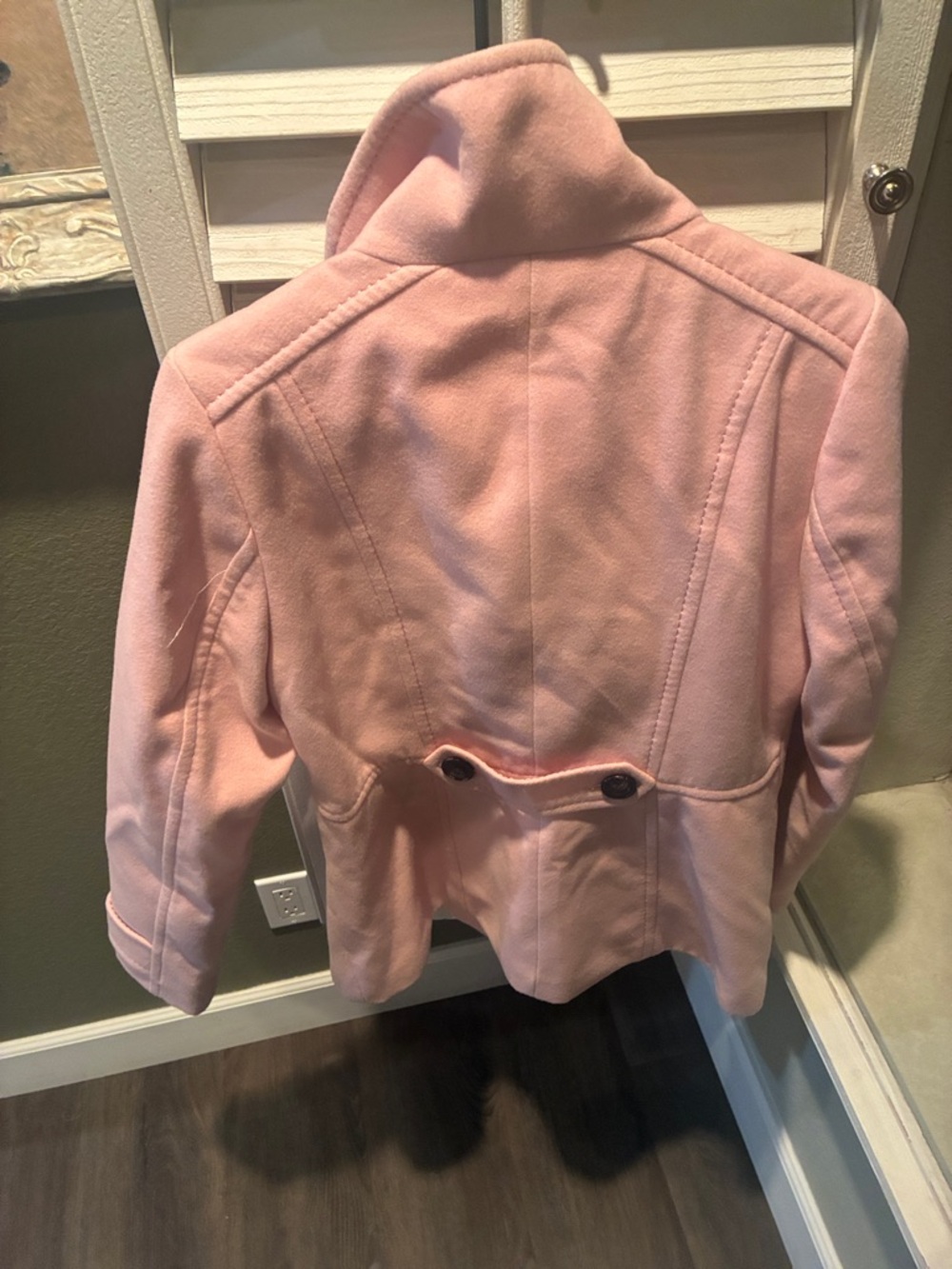 H&M Blush Pink Double-Breasted Pea Coat - Picture 5 of 7